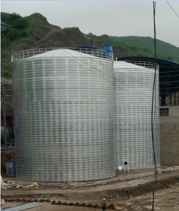 绥中粮食钢板仓的安装全过程不用热焊接